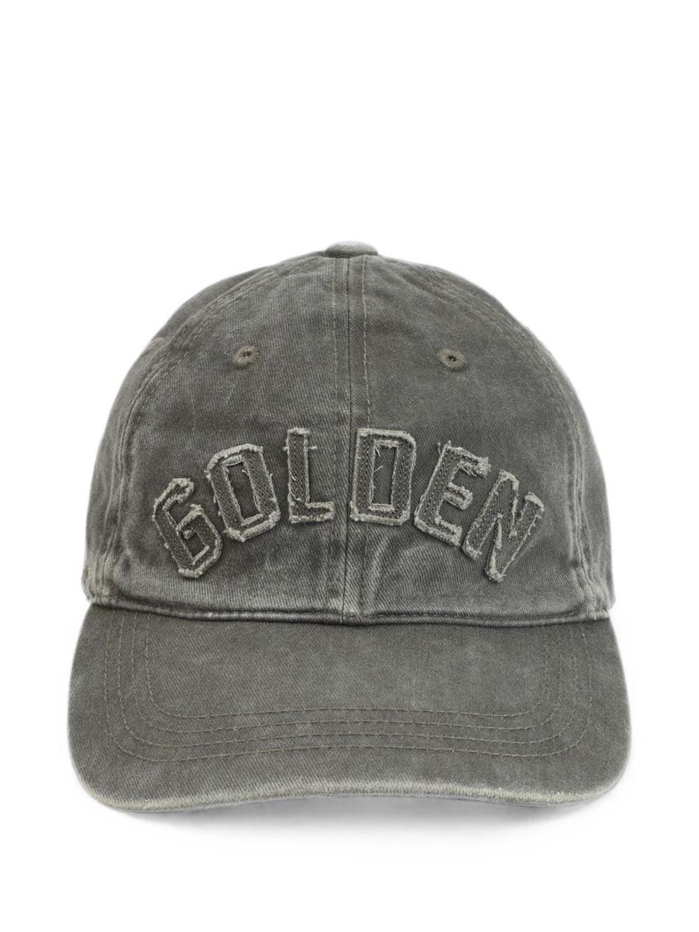 Golden Goose baseball cap donkergroen, vooraanzicht met logo