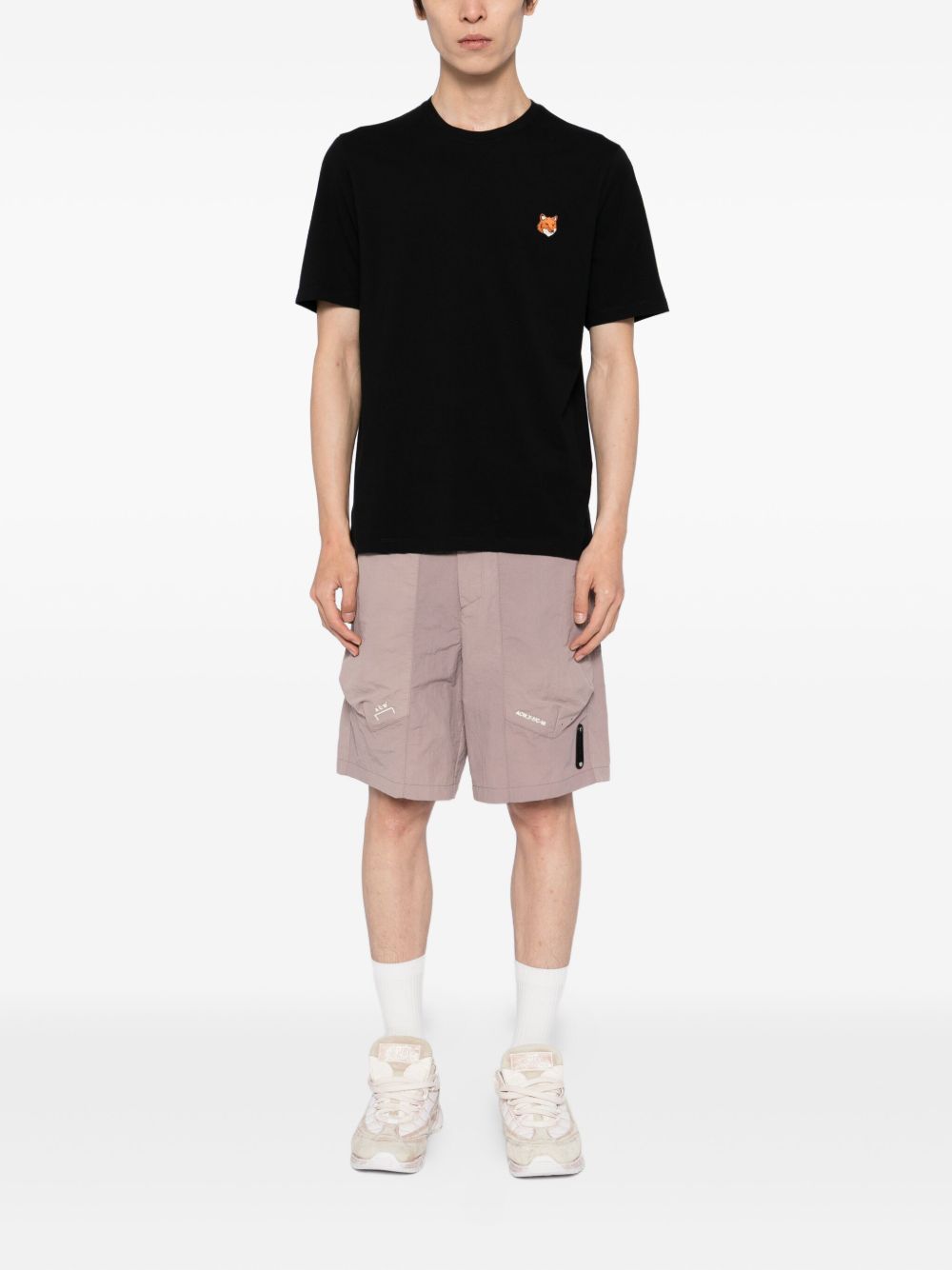 Maison Kitsuné Fox Head T-shirt Zwart Topwear Maison Kitsuné