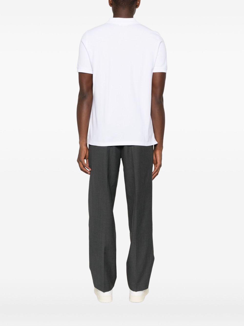 Maison Kitsuné Fox Head Poloshirt Wit Topwear Maison Kitsuné