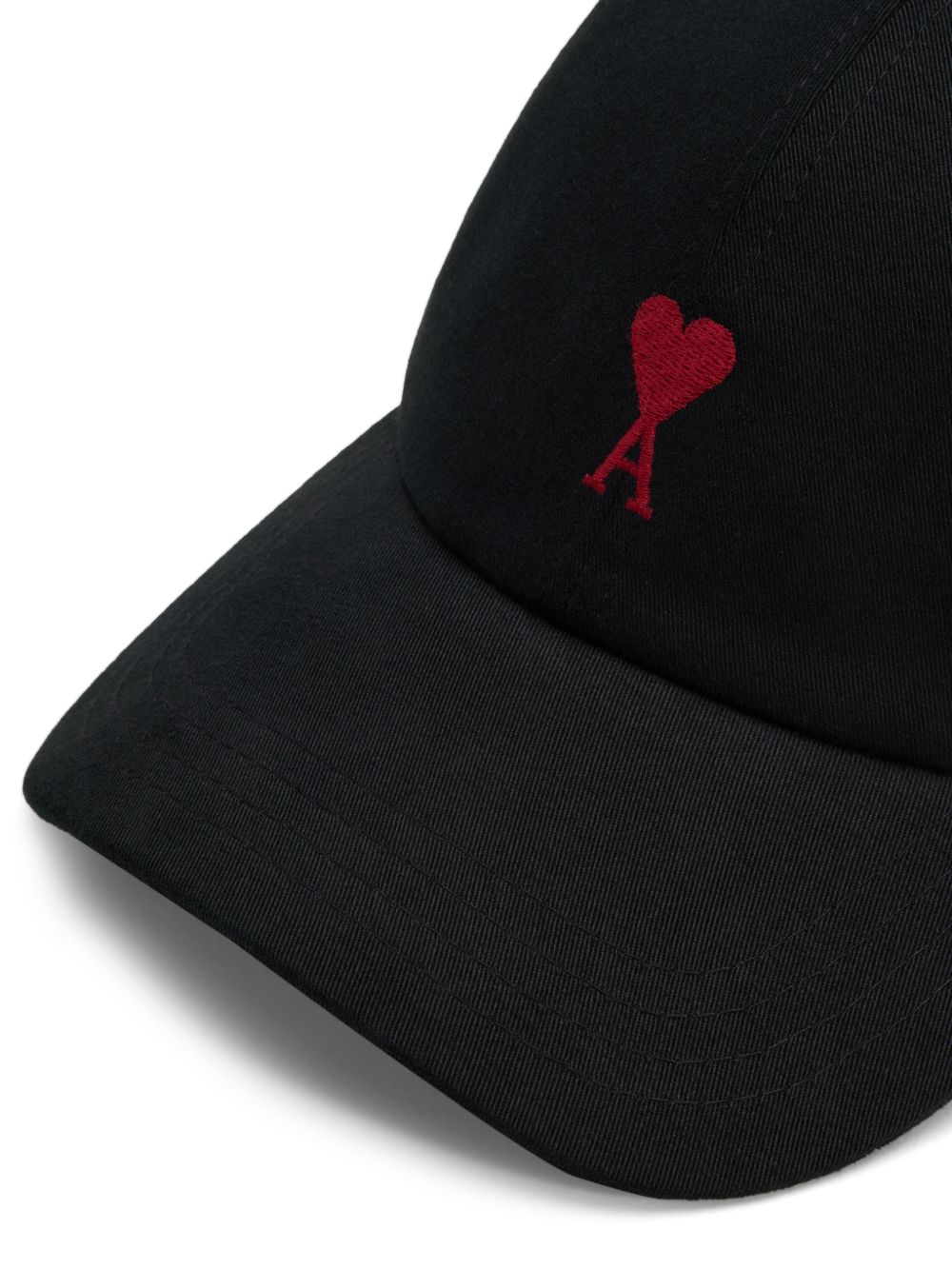 Ami Paris Ami de Coeur cap zwart, achteraanzicht verstelbare gesp