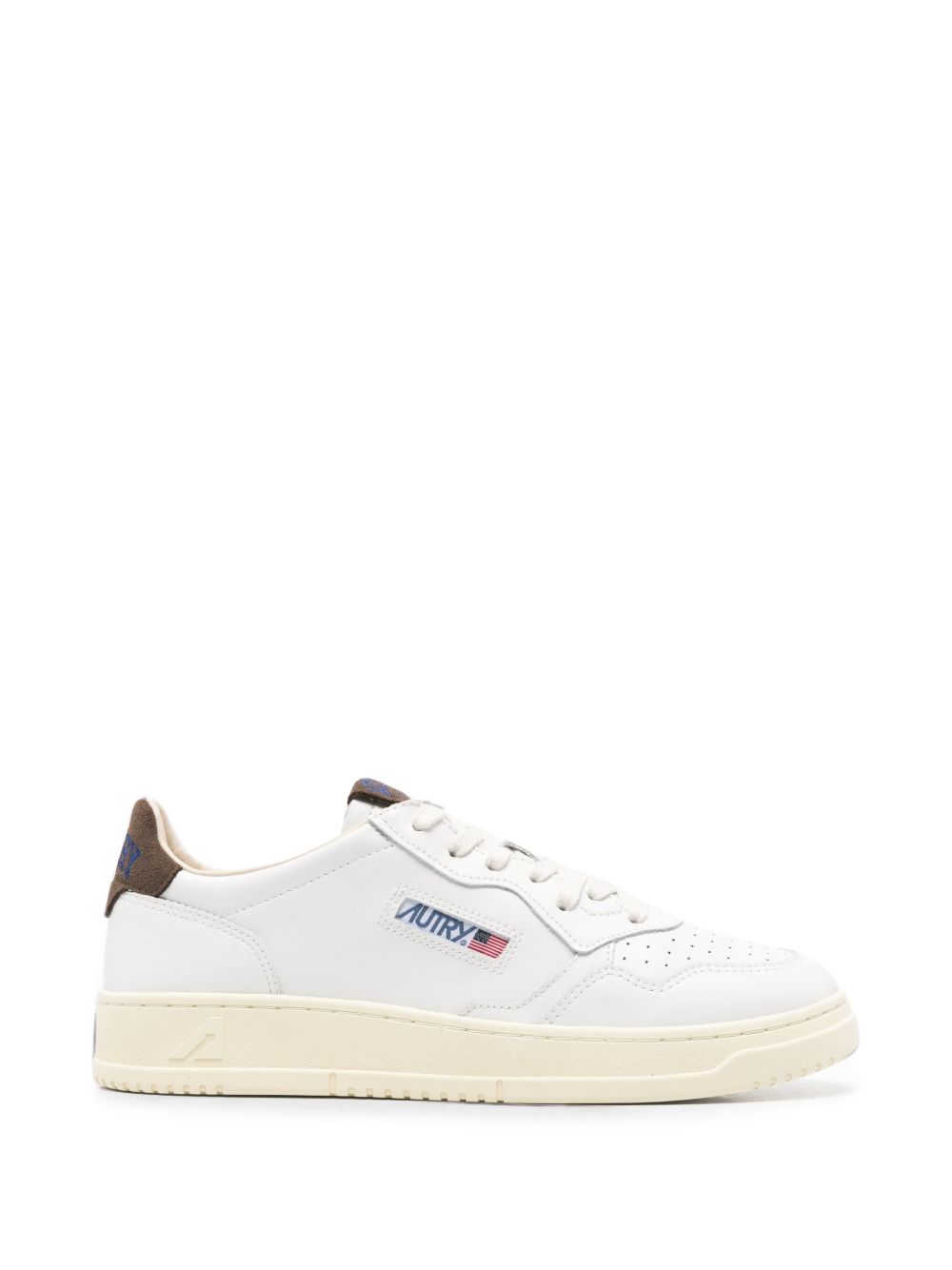 Autry Medalist Low sneaker wit suède, zijaanzicht