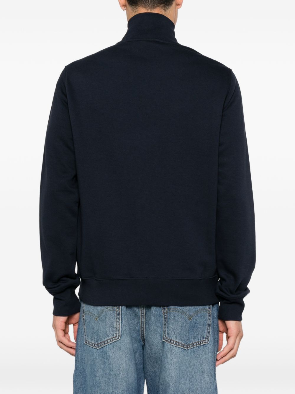 PS Paul Smith Zebra Sweatshirt met Rits Marineblauw Topwear PS By Paul Smith