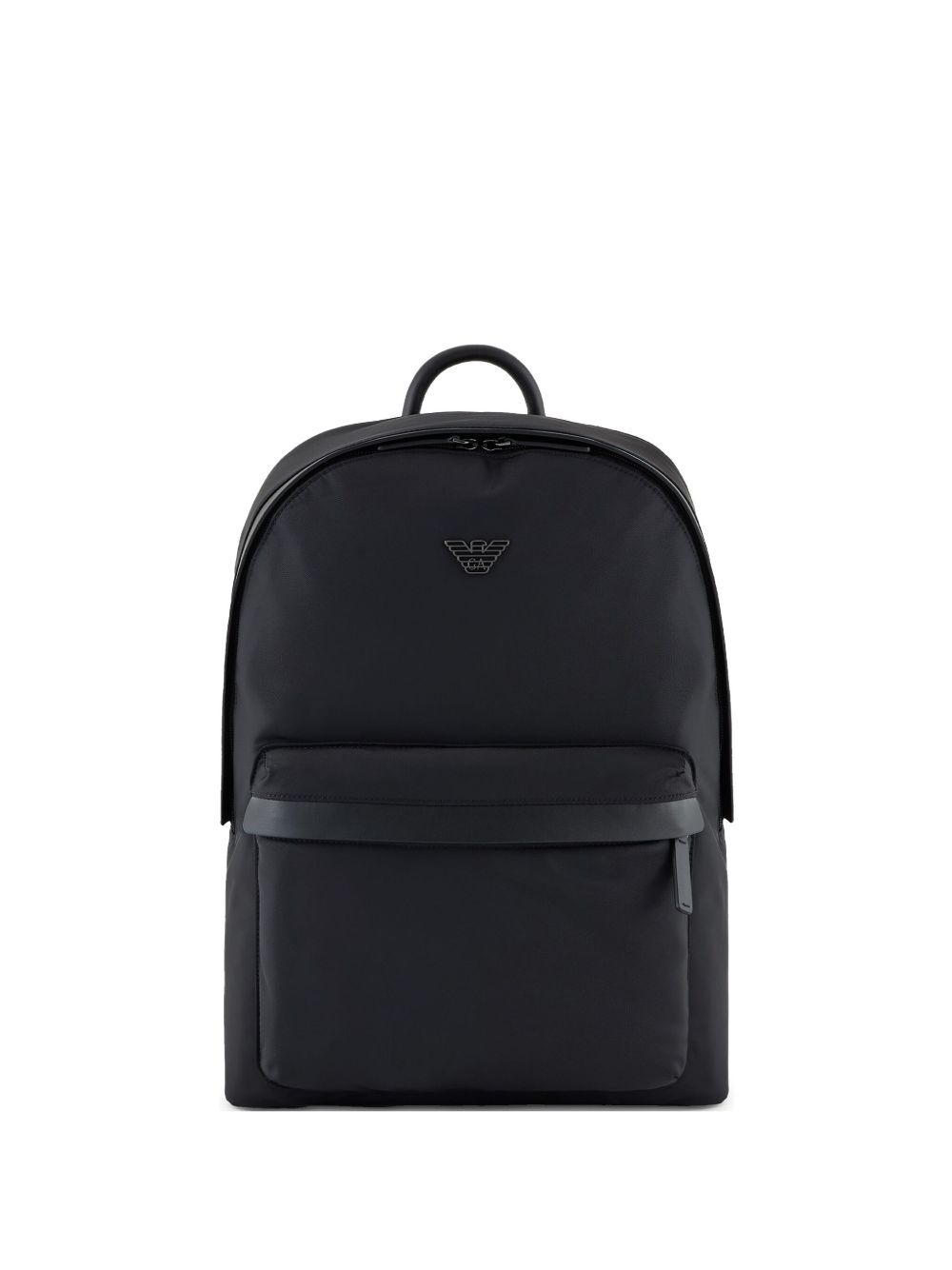 Emporio Armani rugzak gerecycled nylon zwart, vooraanzicht
