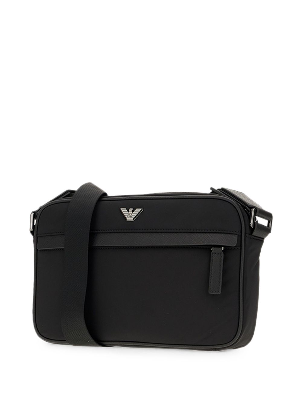 Emporio Armani crossbody tas zwart, achteraanzicht met schouderband