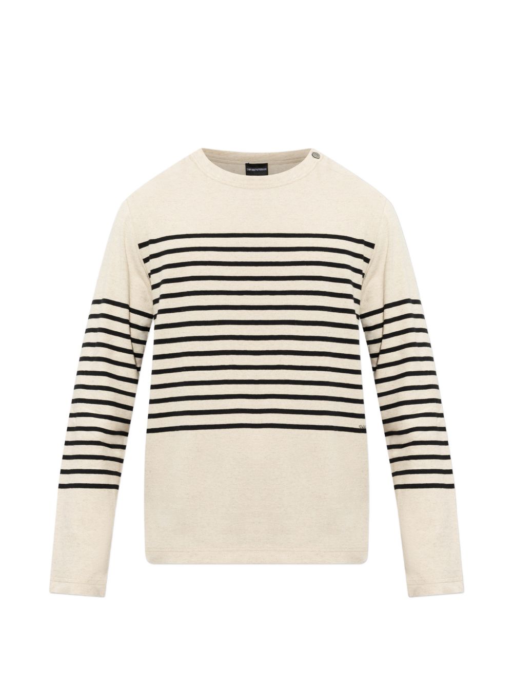 Emporio Armani gestreepte trui wit/zwart, vooraanzicht
