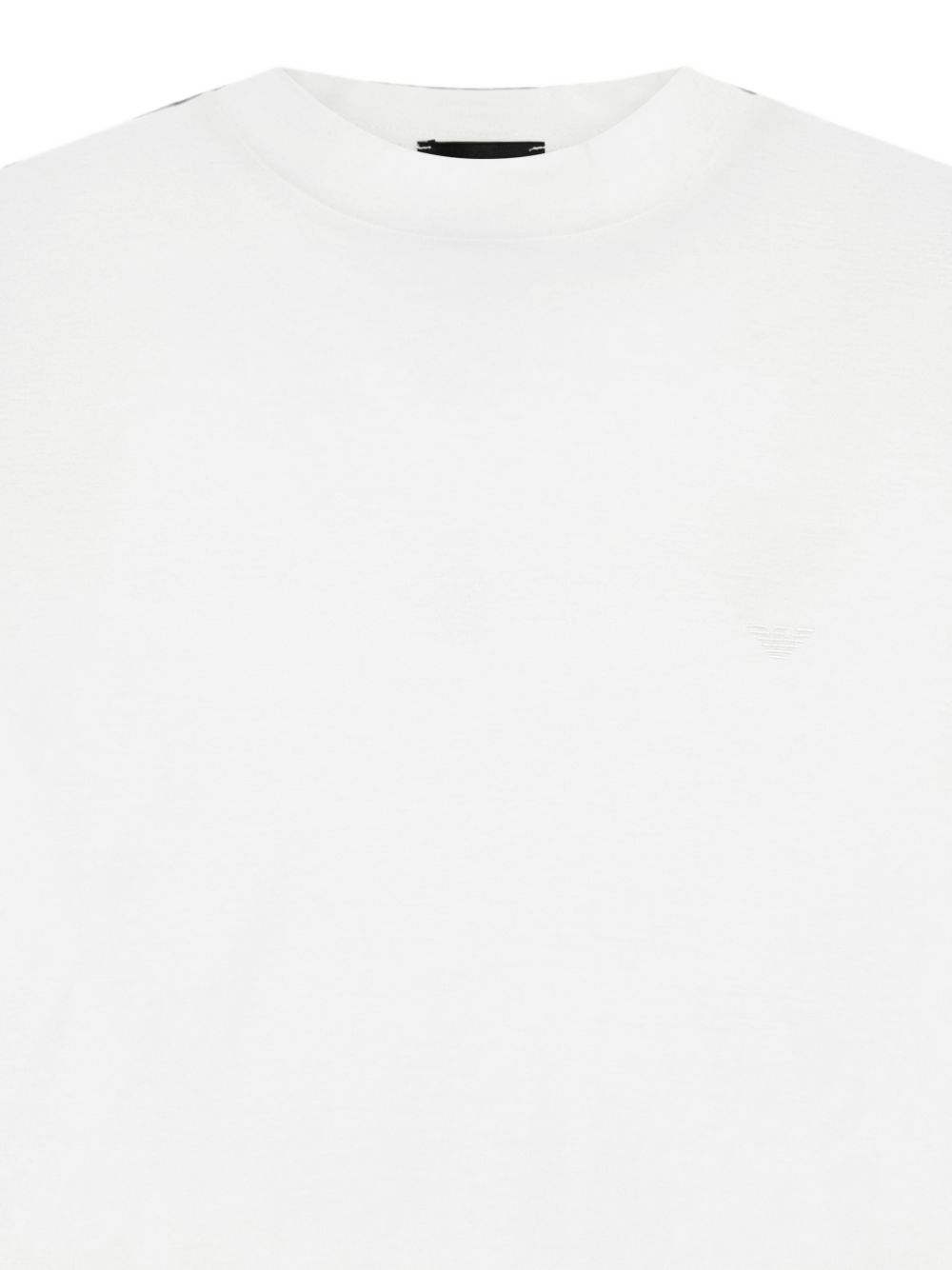 Emporio Armani logo T-shirt wit, detail geborduurd logo