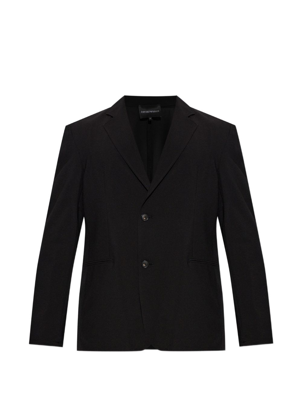 Emporio Armani single-breasted blazer zwart, vooraanzicht