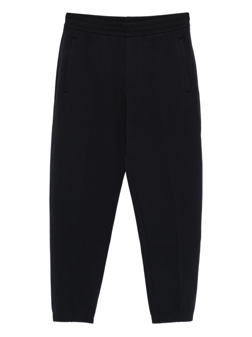Donkerblauwe Emporio Armani joggingbroek in double jersey, vooraanzicht