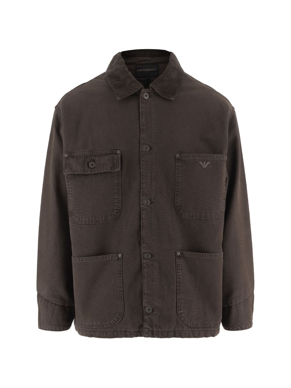 Emporio Armani Katoenen Caban Bruin Jackets Emporio Armani