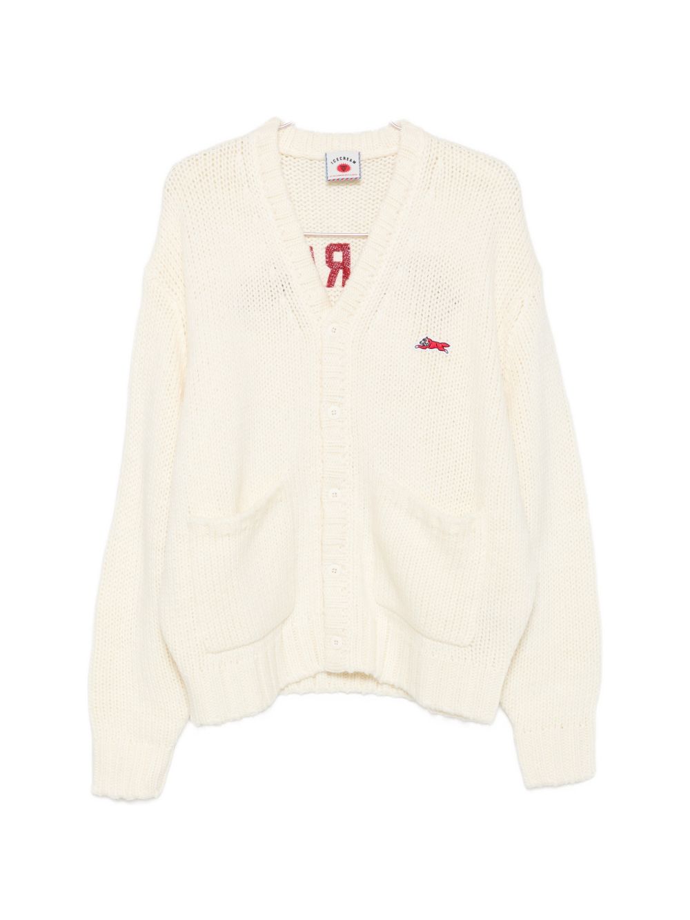 Icecream College Knitted Cardigan Ecru Cardigans Icecream
