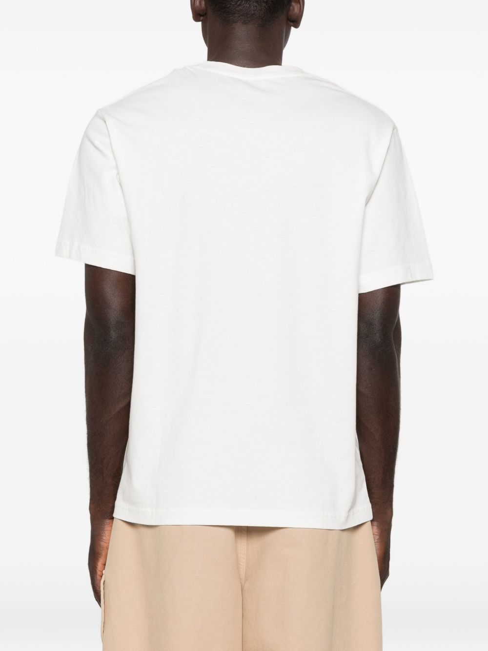Kenzo Signature T-shirt wit, detail ronde hals