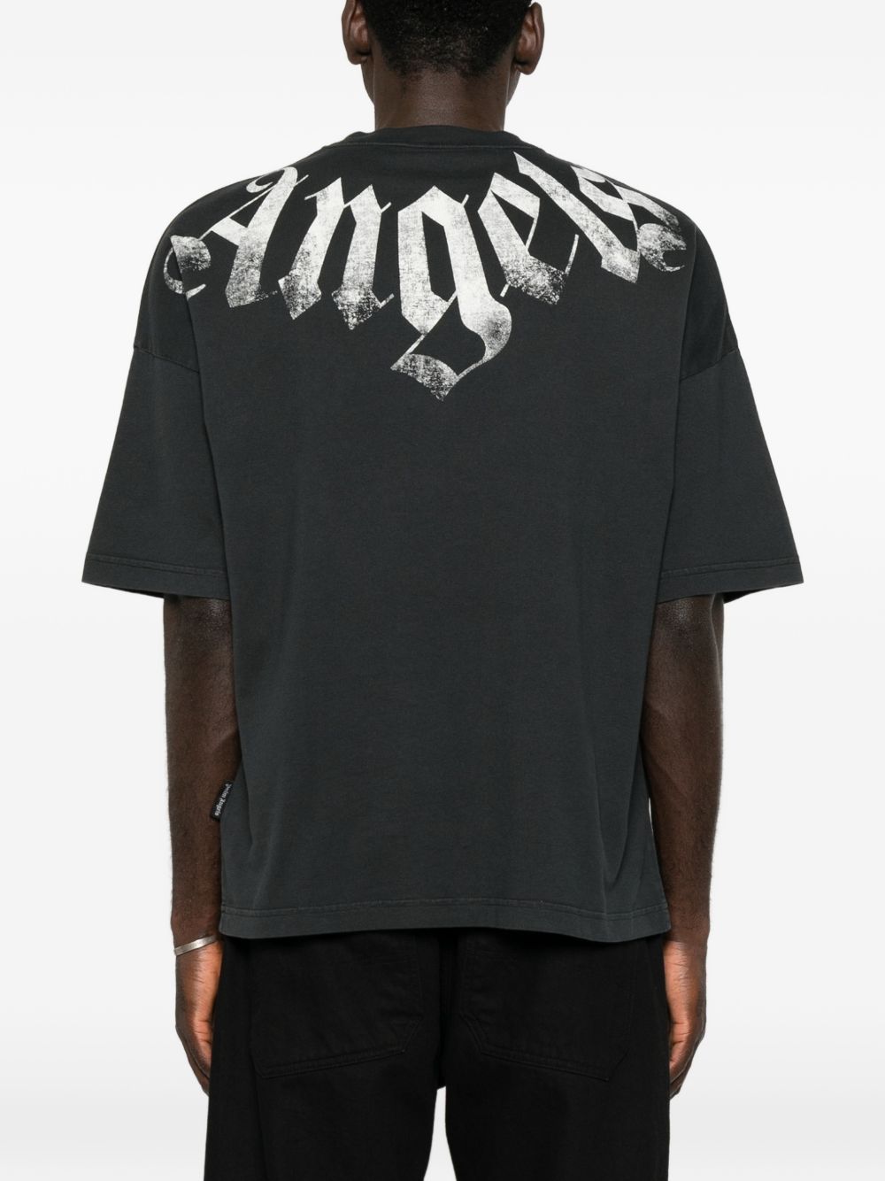 Palm Angels T-shirt zwart, zijaanzicht
