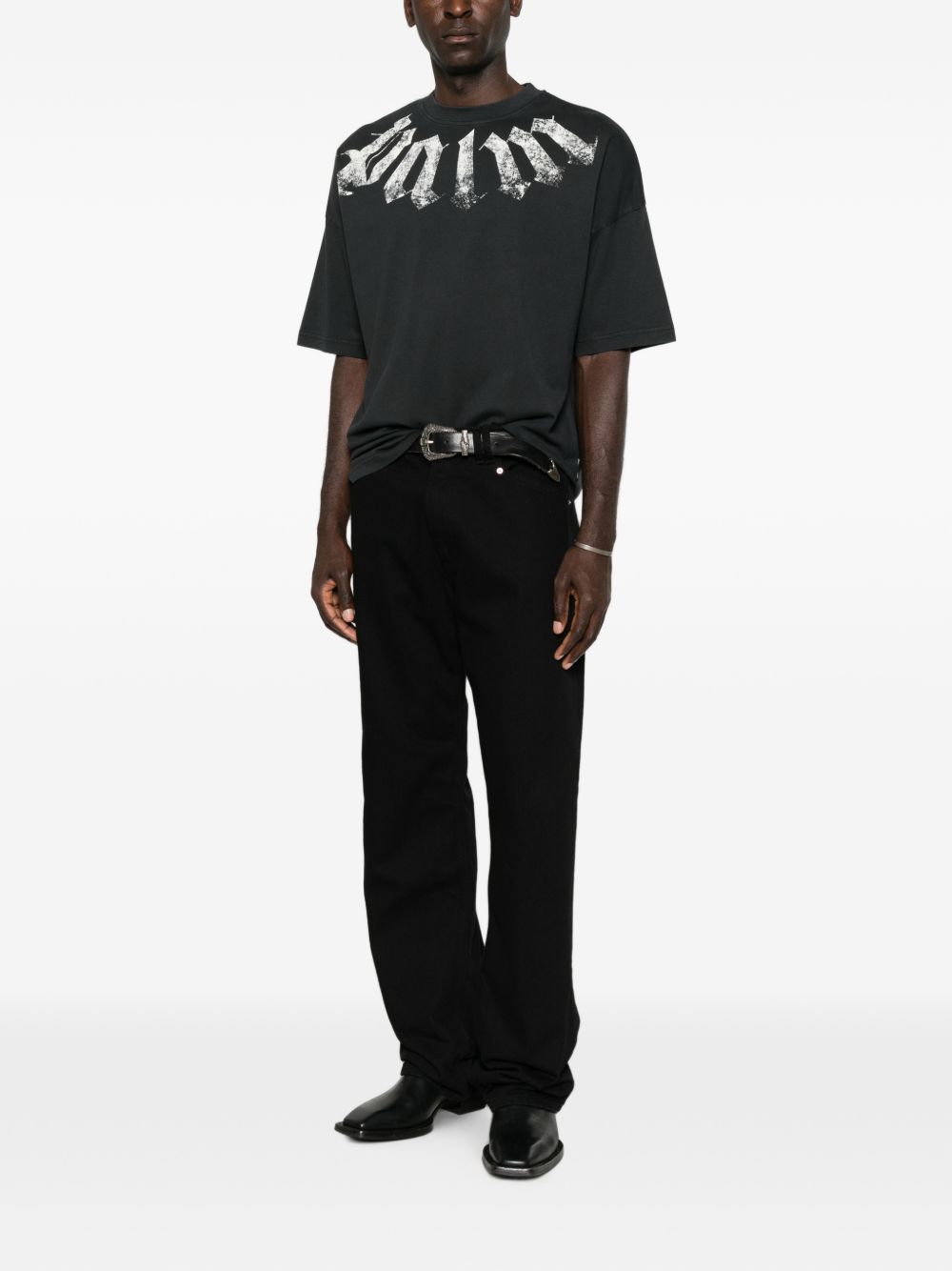 Palm Angels T-shirt zwart, achteraanzicht