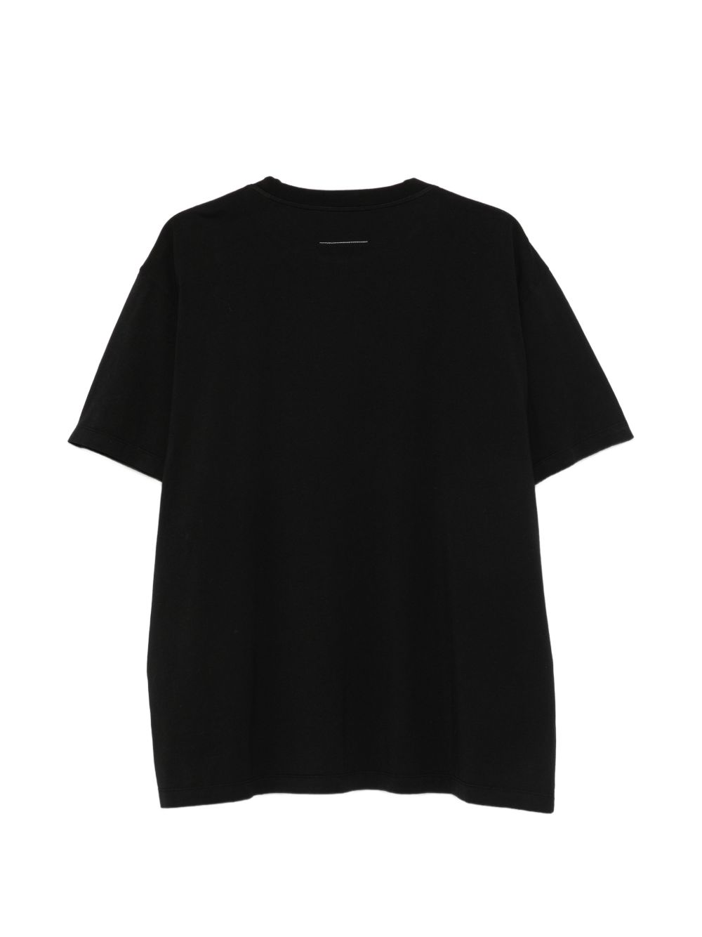 MM6 Maison Margiela T-shirt zwart, achteraanzicht met signature stiksel