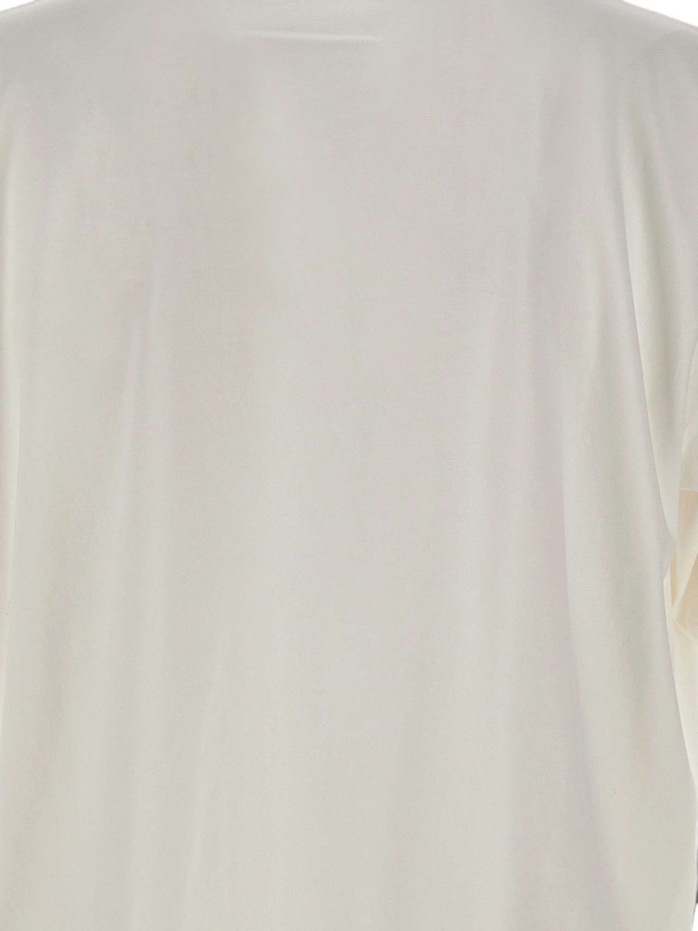 MM6 Maison Margiela T-shirt wit, close-up van de logoprint