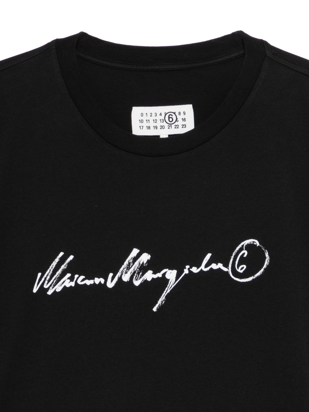 MM6 Maison Margiela T-shirt zwart, achteraanzicht
