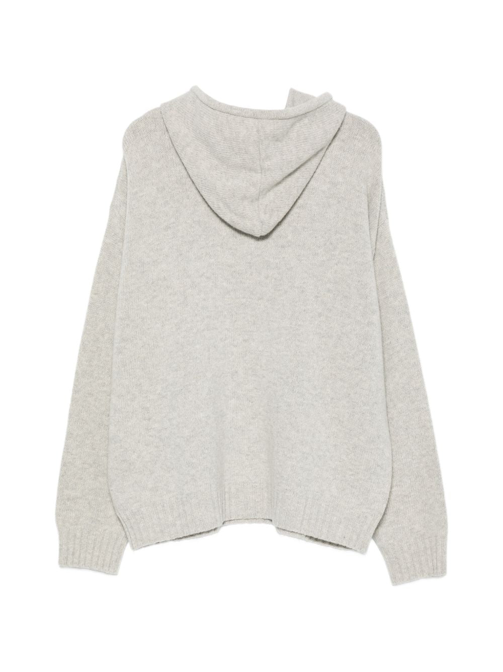 MM6 Maison Margiela hoodie grijs, close-up van de geborduurde signature op de borst