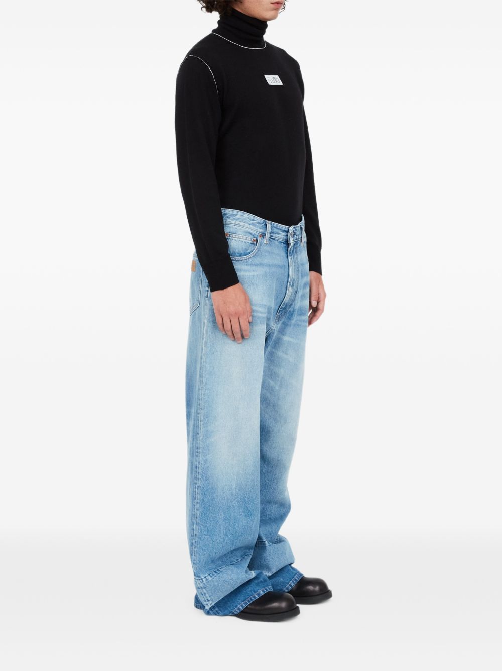 MM6 Maison Margiela Wide-Leg Jeans Lichtblauw-thumbmail-2