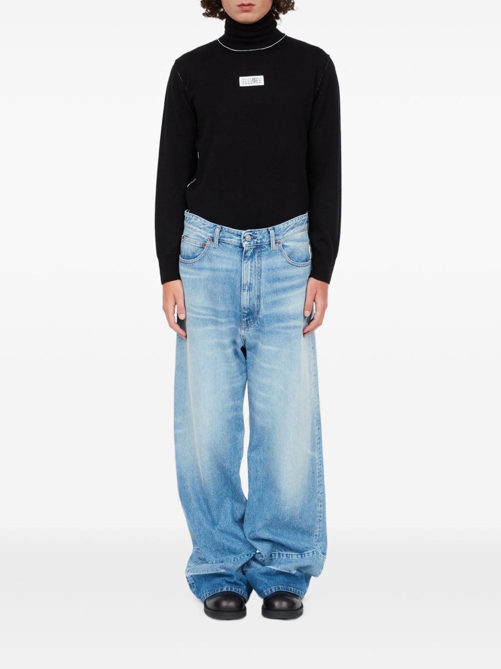 MM6 Maison Margiela Wide-Leg Jeans Lichtblauw-thumbmail-4