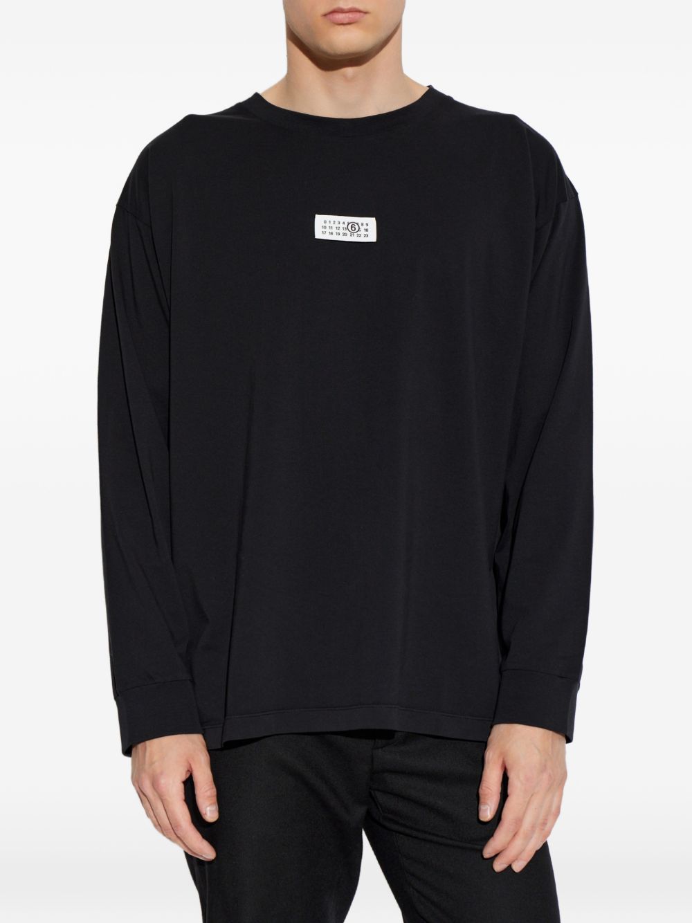 MM6 Maison Margiela longsleeve zwart, achteraanzicht