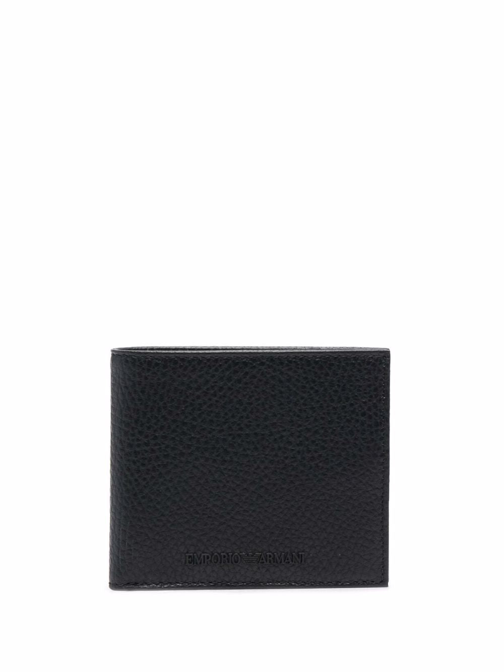 Emporio Armani Bifold Portemonnee van Kalfsleer Zwart Portemonnee Emporio Armani