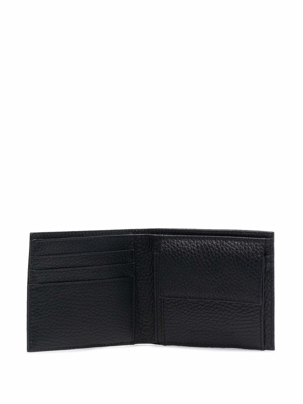 Emporio Armani Bifold Portemonnee van Kalfsleer Zwart Portemonnee Emporio Armani