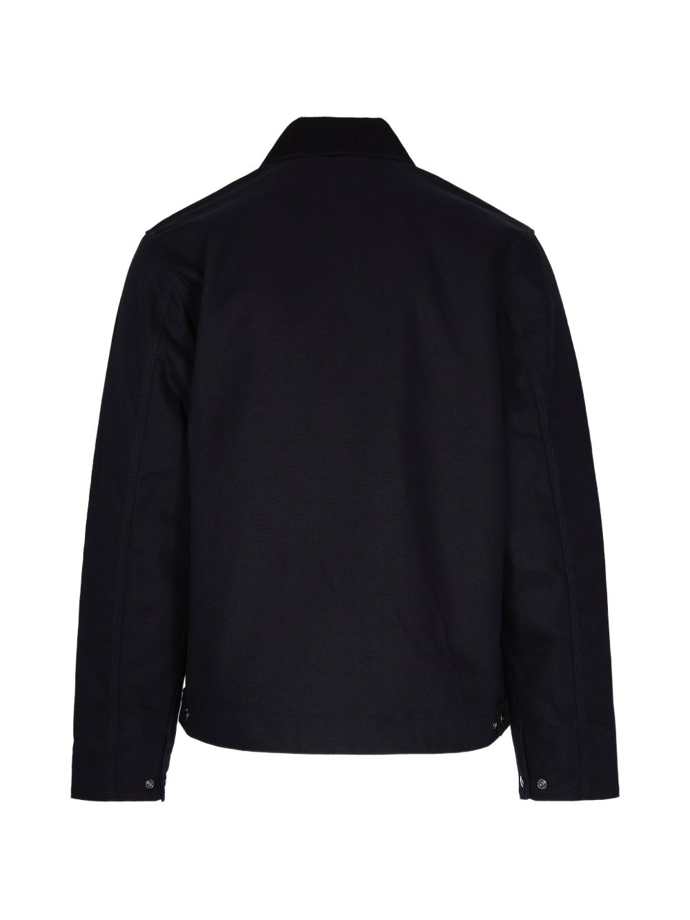 Carhartt WIP Detroit Jacket in zwart, achteraanzicht van het canvas jack