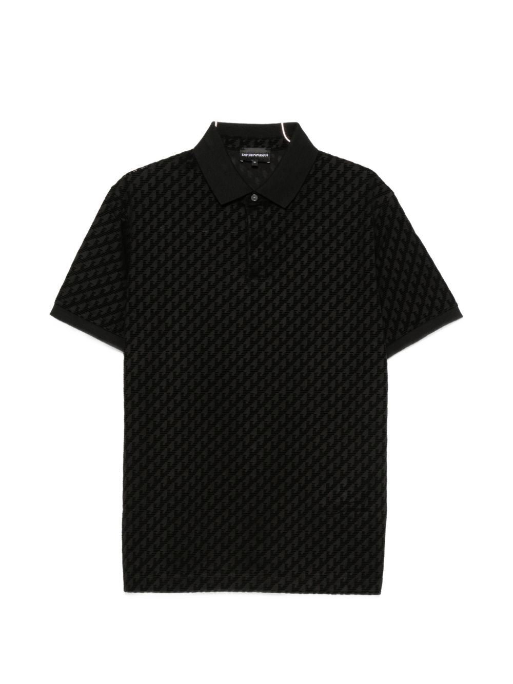 Emporio Armani zwarte polo met all-over monogram
