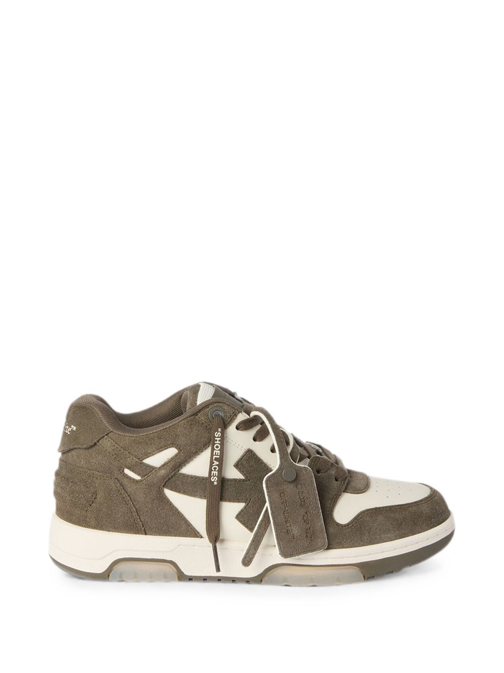 Off-White Out Of Office Sneakers Crème/Groen Sneakers Off White