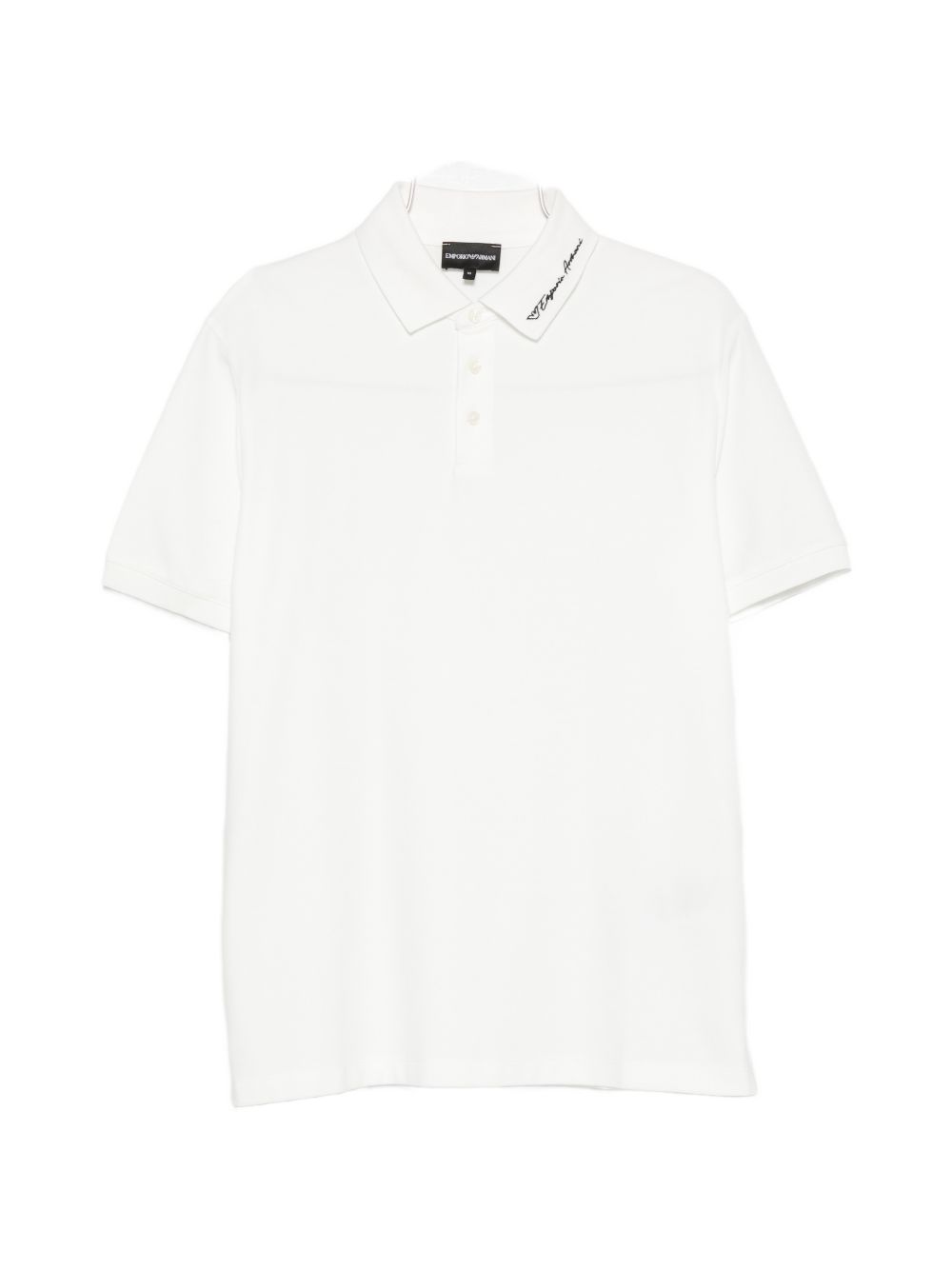 Emporio Armani witte polo, vooraanzicht