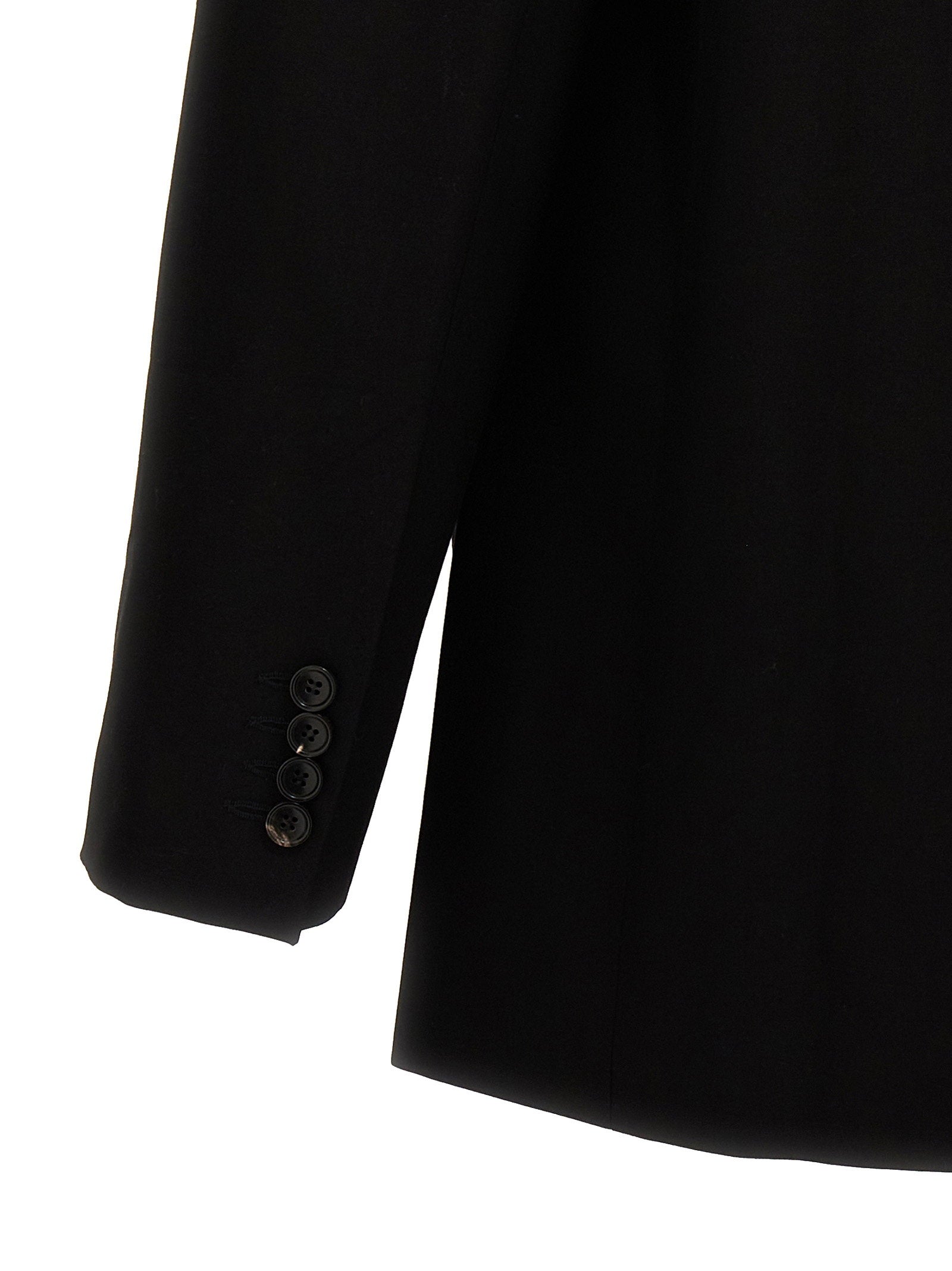 Y/Project Pinched Logo Wollen Blazer met Split Zwart-thumbmail-4