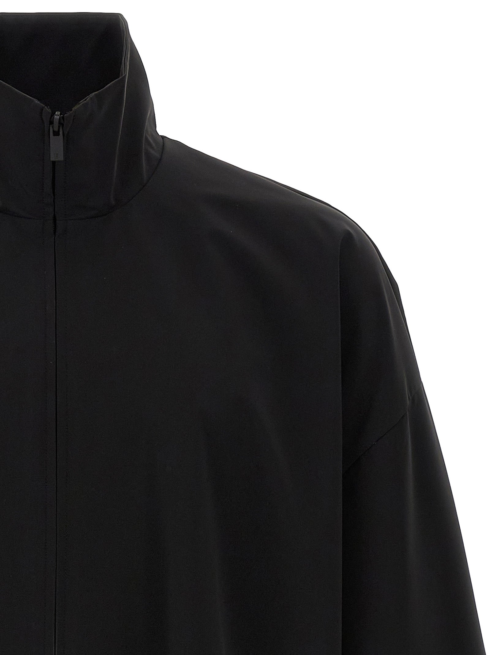 Fear of God Essentials Sporty Nylon High Neck Jacket Jet Black Jackets Fear Of God Essential