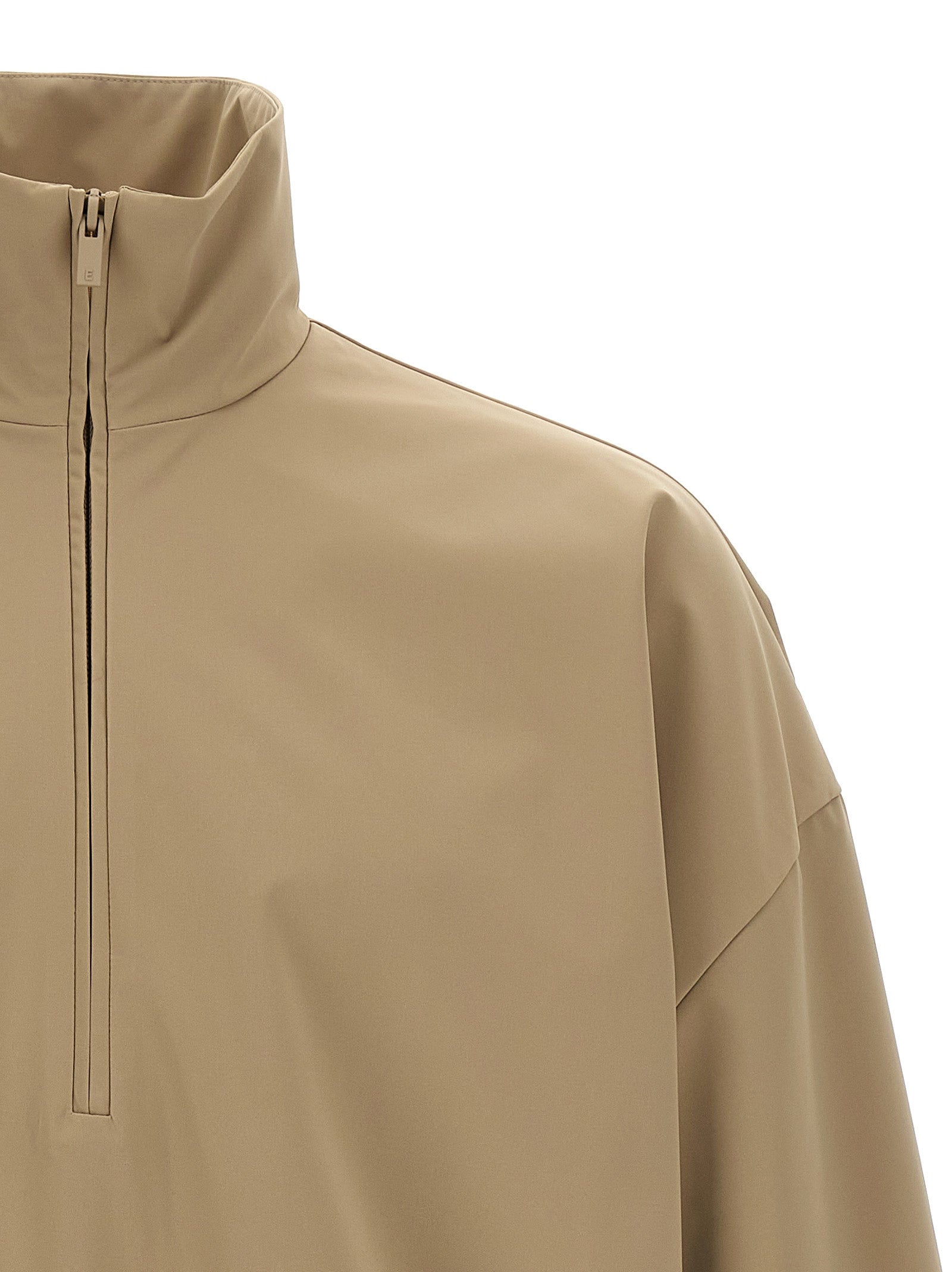 Fear of God Essentials Sporty Nylon Half Zip Timber Topwear Fear Of God Essential