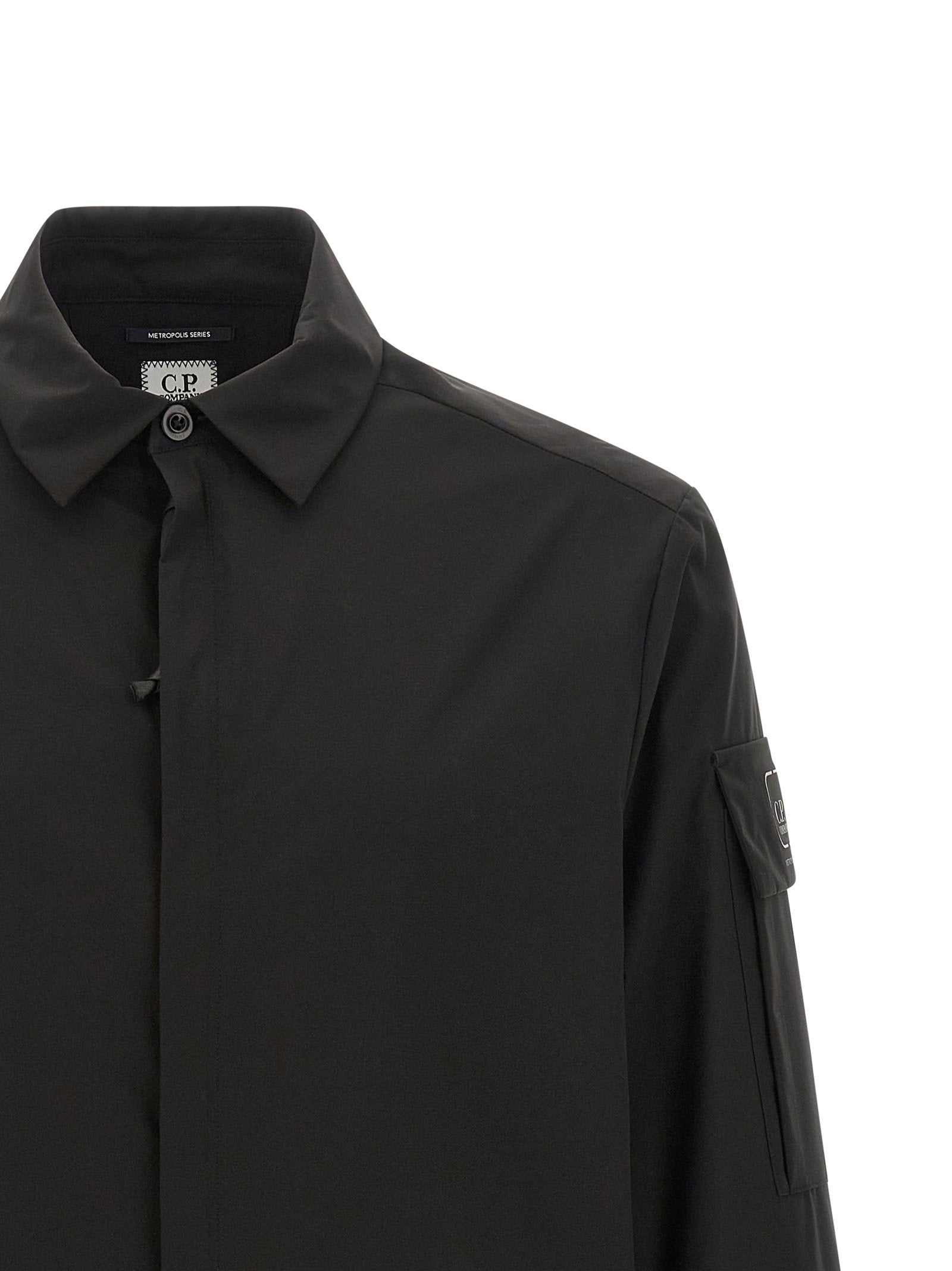 C.P. Company Metro-Tek overshirt gedragen voorzijde