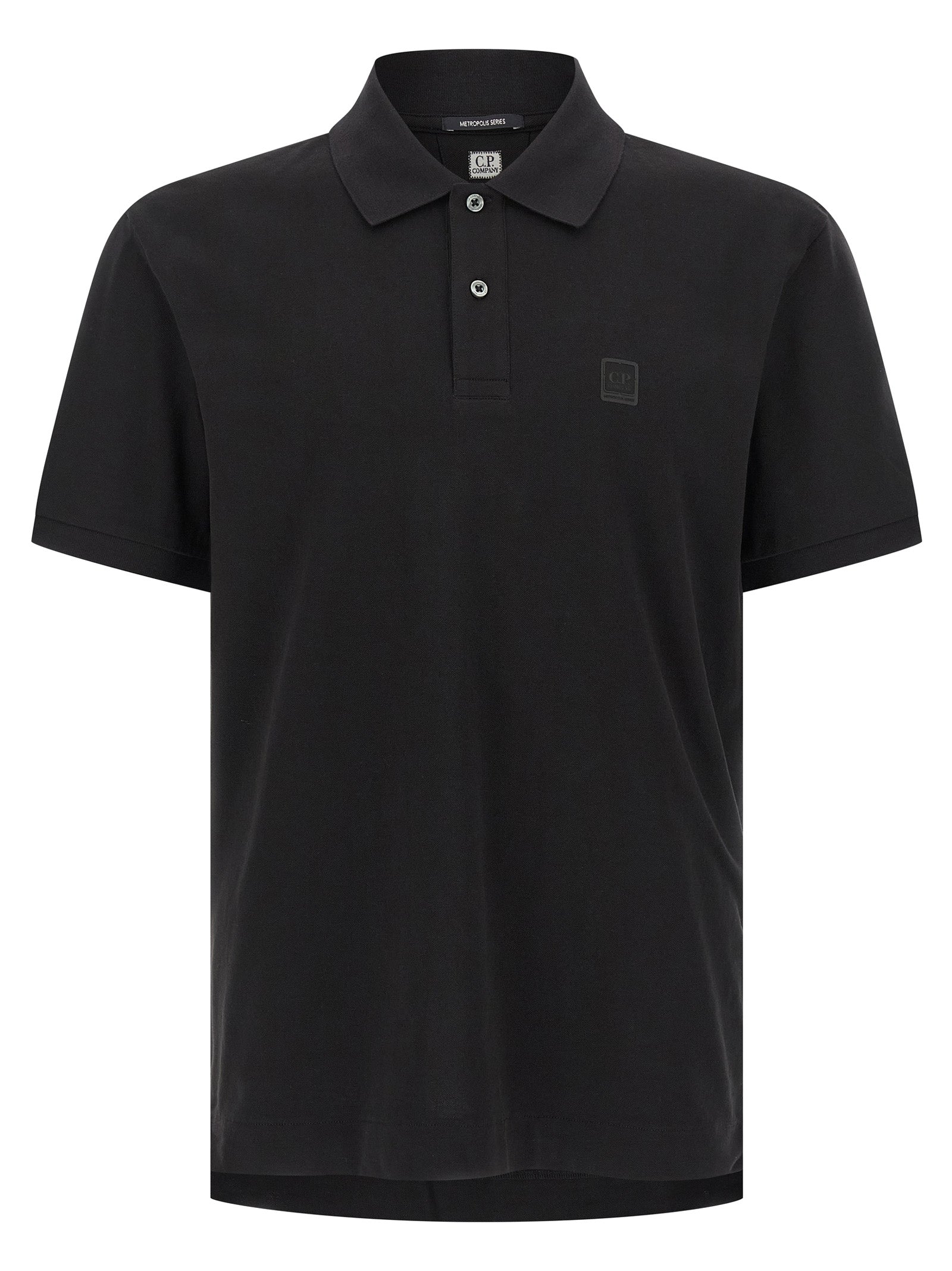 C.P. Company Metropolis Series Stretch Cotton Polo Shirt Black