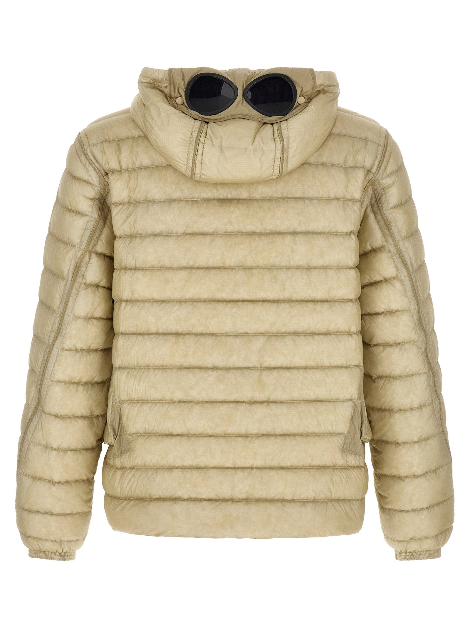 C.P. Company Goggle donsjack zand achteraanzicht