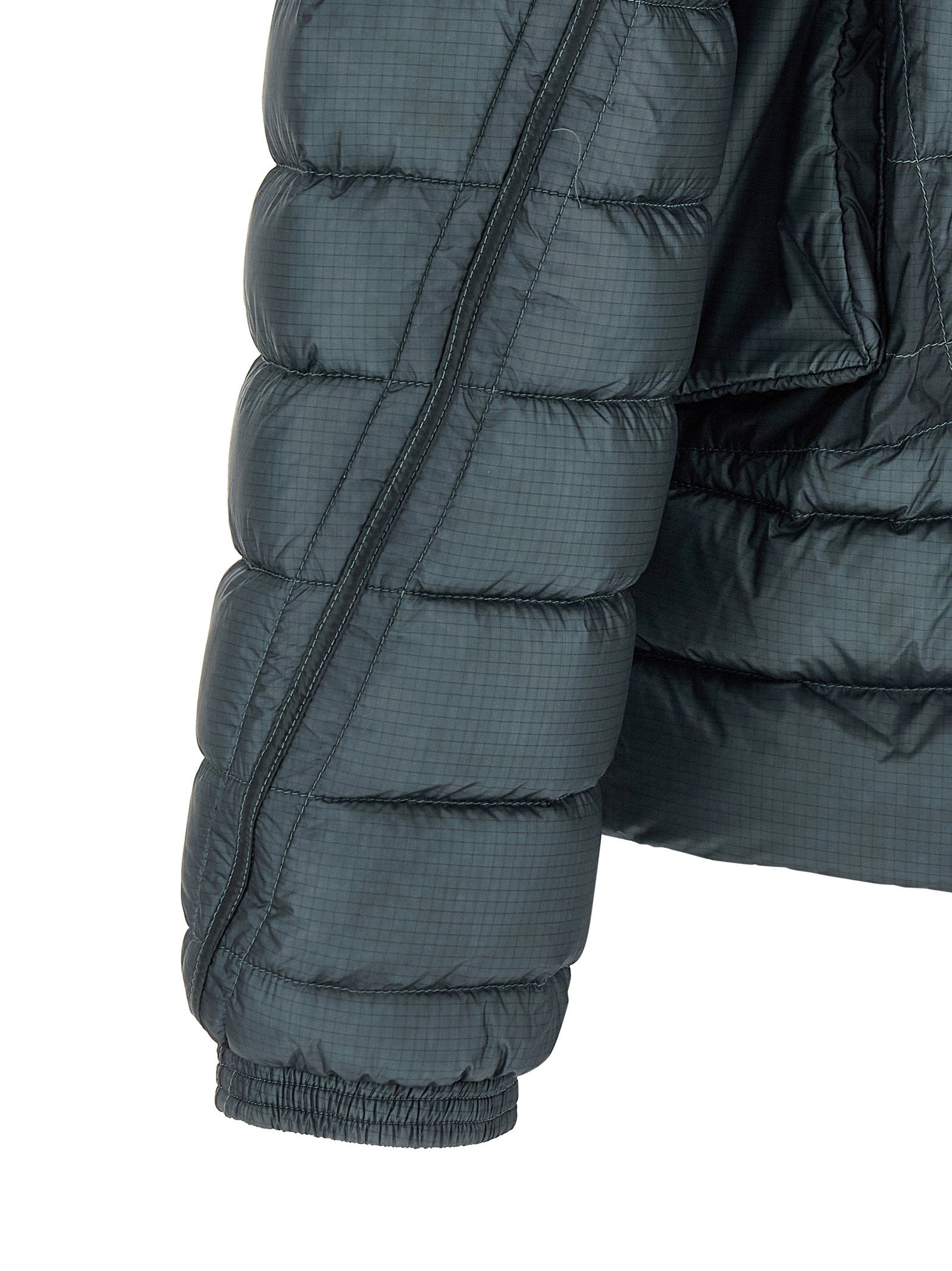 C.P. Company Goggle donsjack petrolblauw detail rits