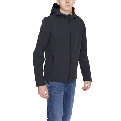Suns Black Polyester Jackets & Coat