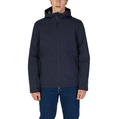 Suns Blue Polyester Jackets & Coat