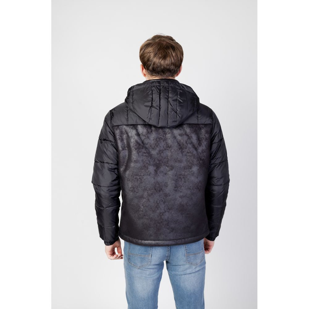 EA7 Emporio Armani Black Polyester Jackets & Coat