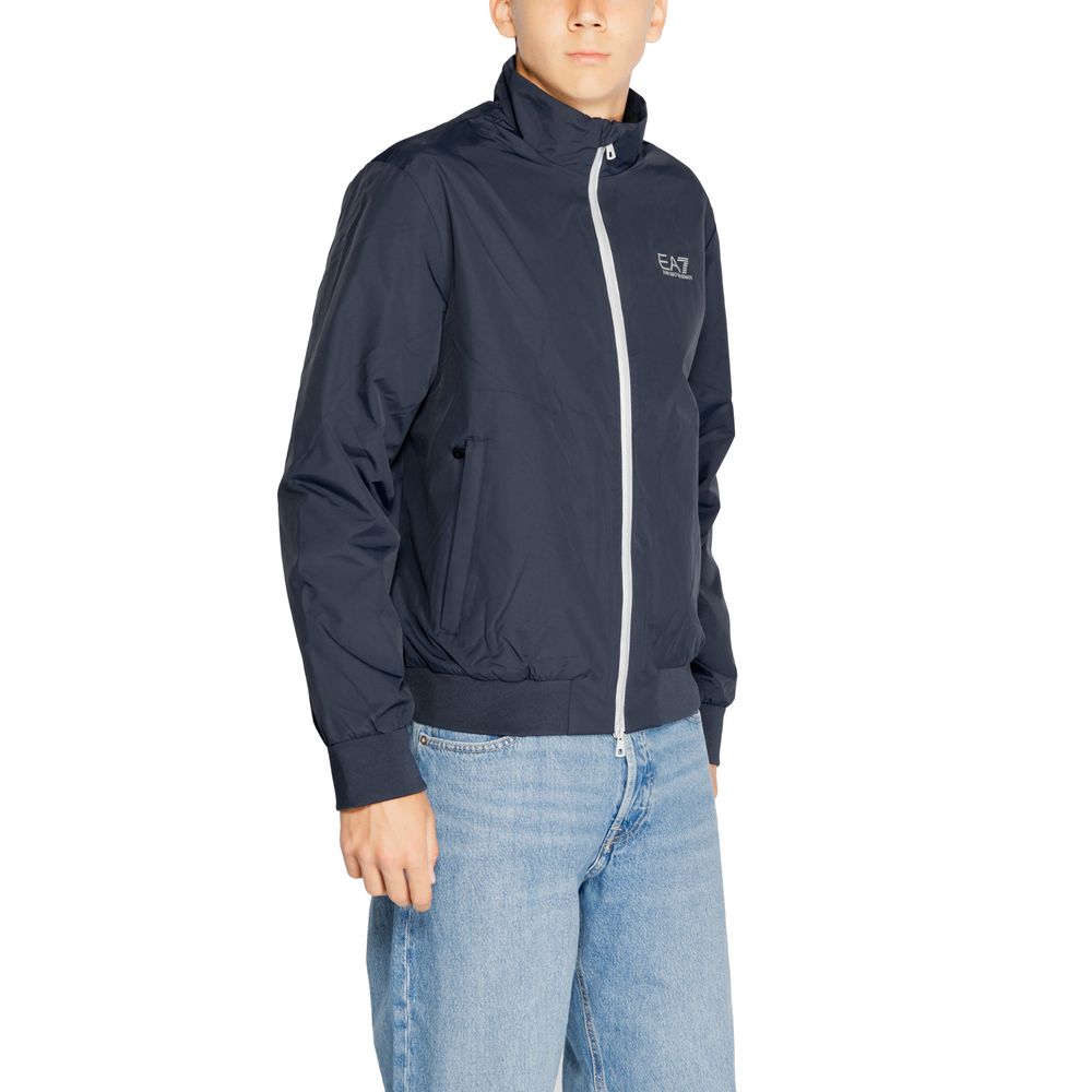 EA7 Emporio Armani Blue Polyamide Jackets & Coat