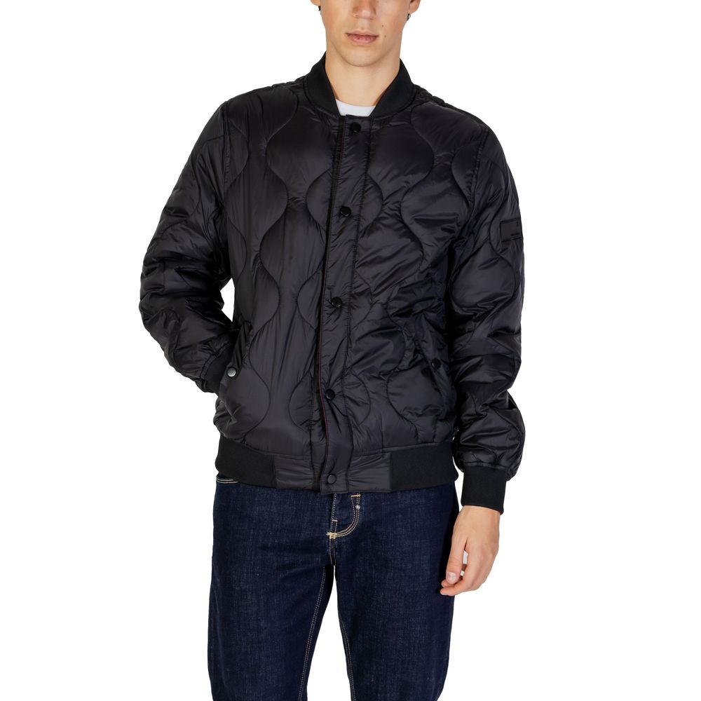 Gianni Lupo Black Polyamide Jackets & Coat