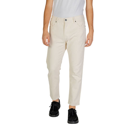 Gianni Lupo Cream Cotton Pant