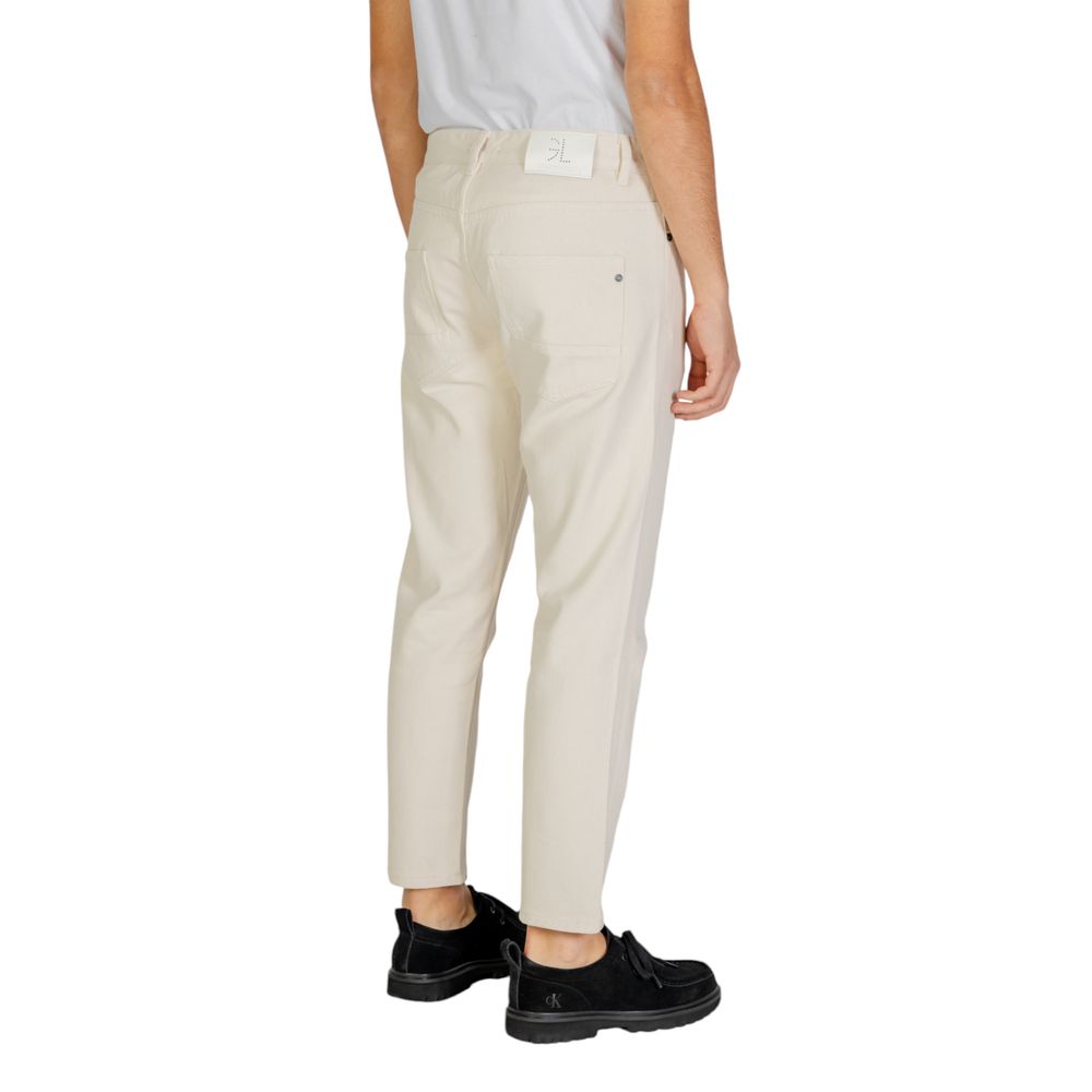 Gianni Lupo Cream Cotton Pant