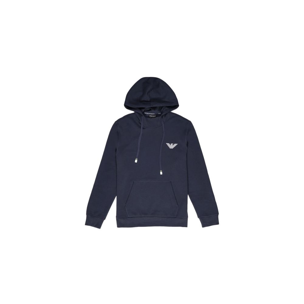 Emporio Armani Underwear Blue Cotton Hoody