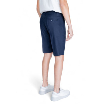 Antony Morato Blue Linen Bermuda