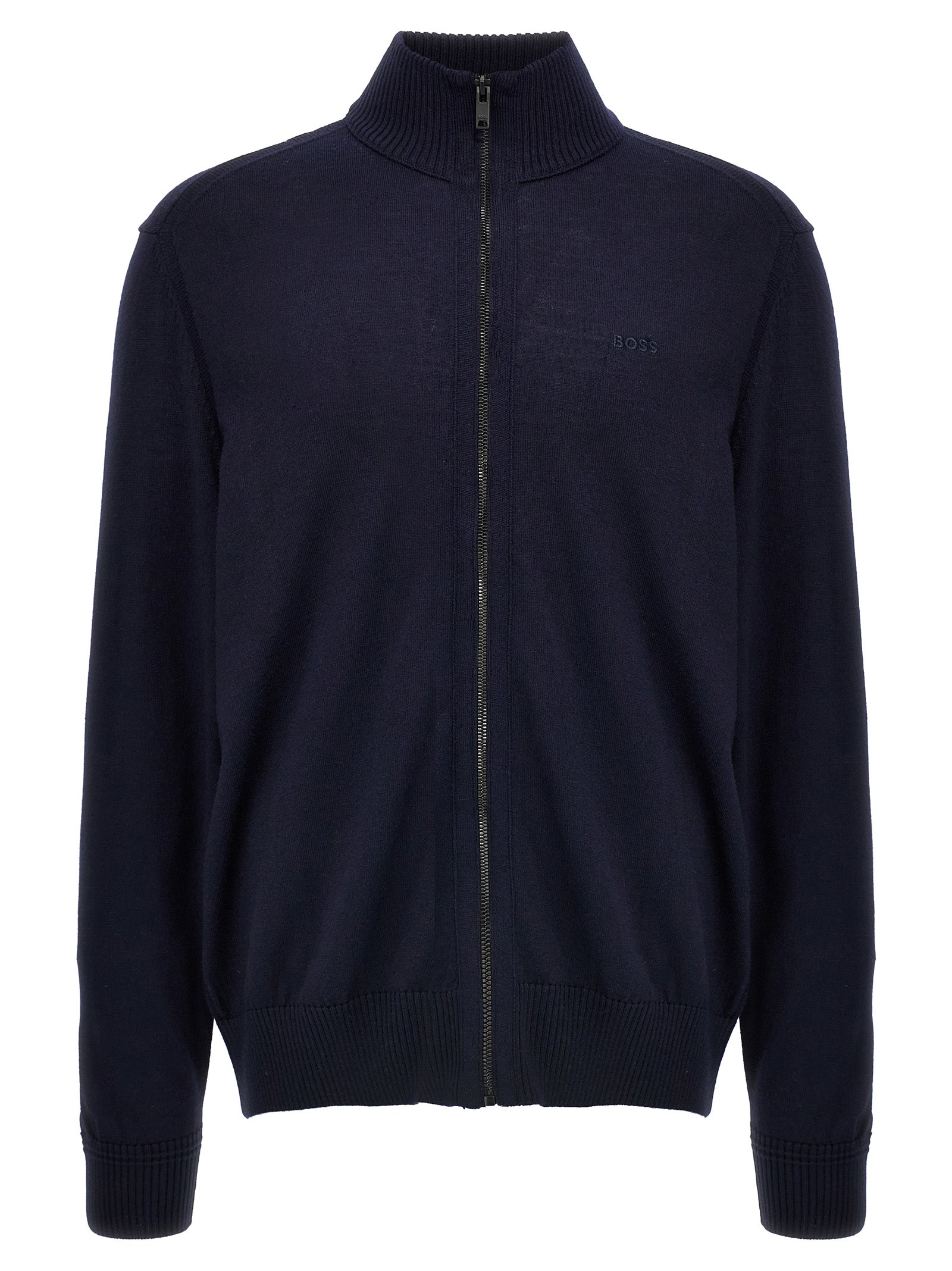Hugo Boss Balonso-L Merino Wool Zip Cardigan
