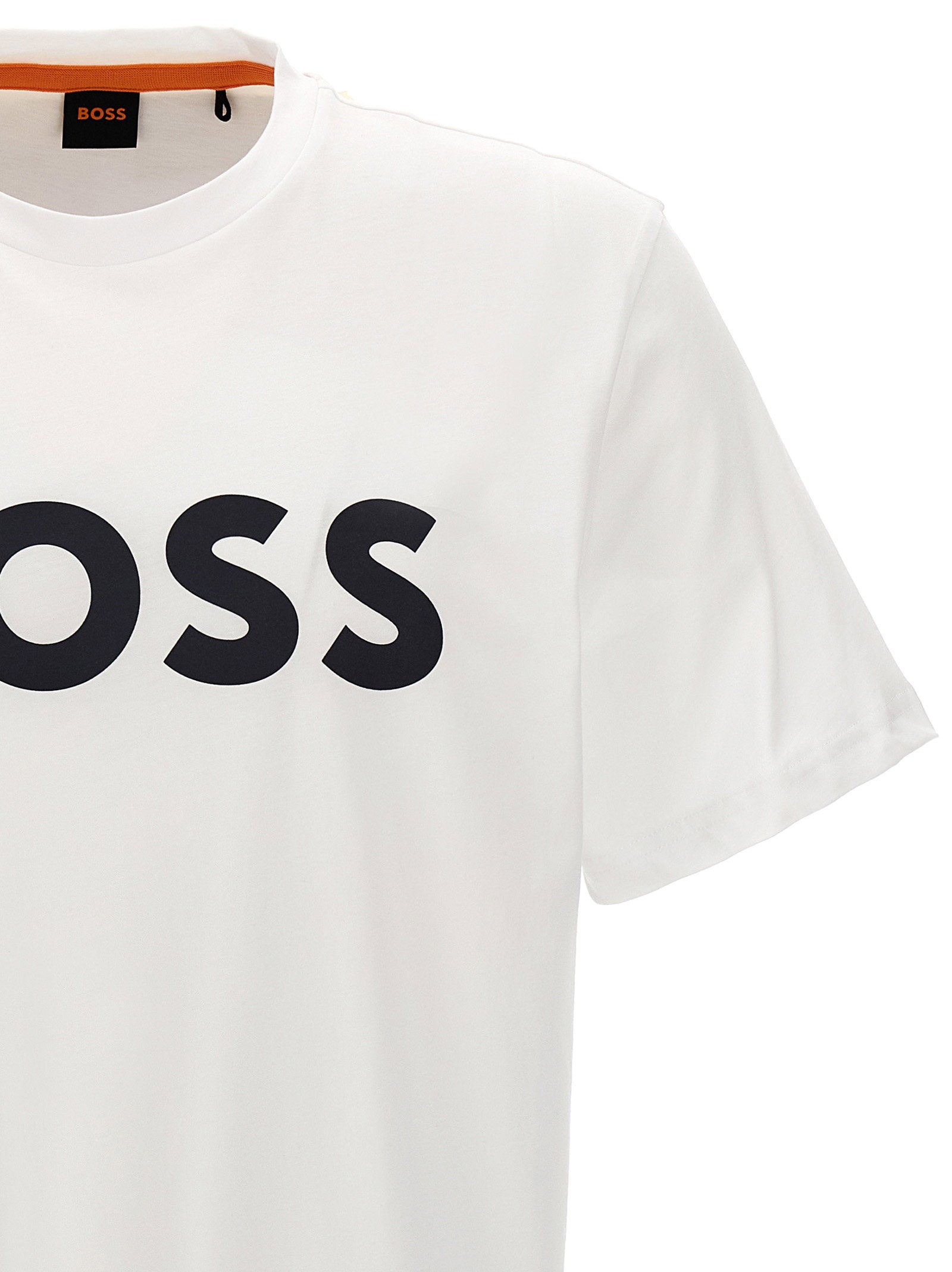 Hugo Boss Thinking 1 T-shirt in wit, achteraanzicht