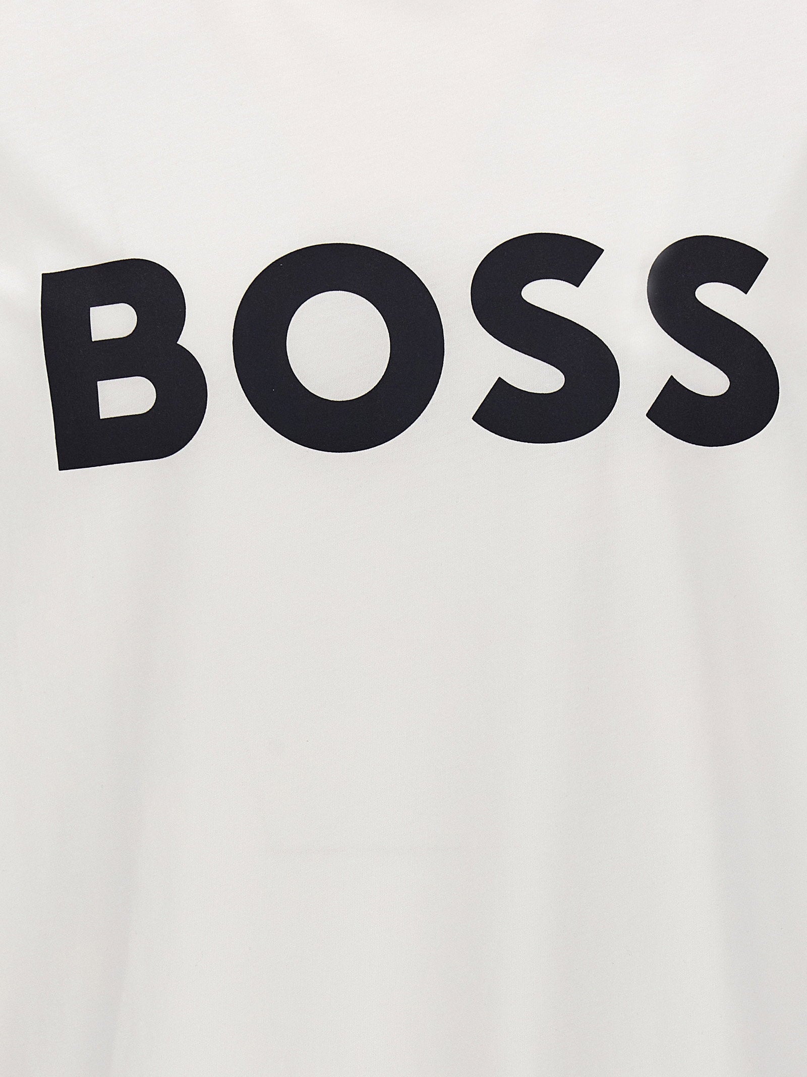 Hugo Boss Thinking 1 T-shirt in wit, detail kraag en mouw