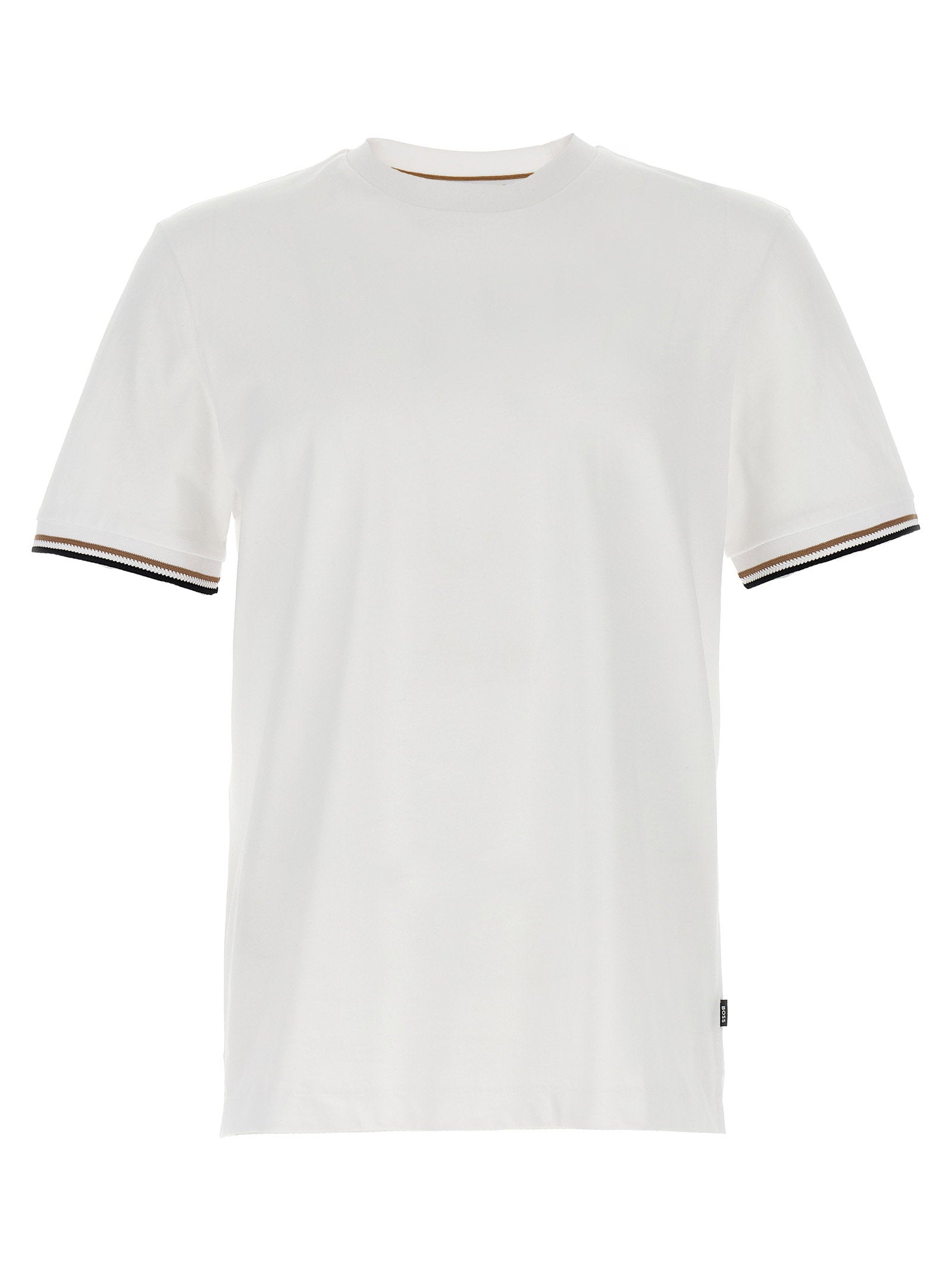 Hugo Boss Thompson 04 T-shirt met Gehaakte Details Wit Topwear Hugo Boss